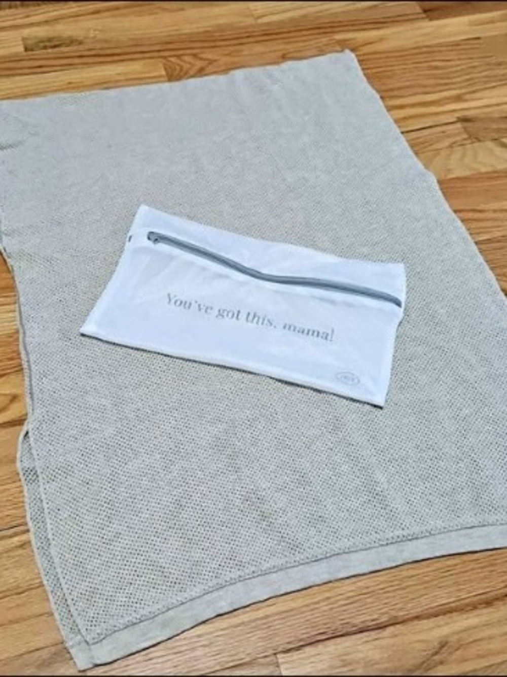 We Are amma Natutral Gray Knit Nursing Throw